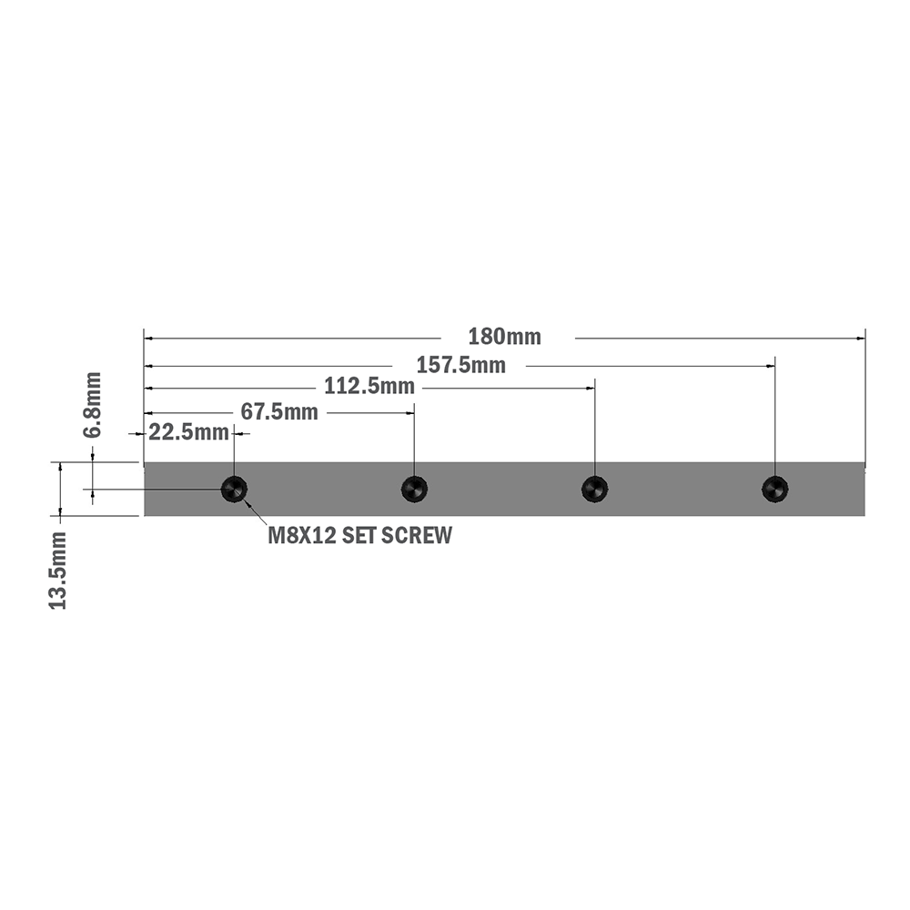 41-310-0 MODULAR SOLUTIONS 180 T-SLOT BAR SLIDES IN FROM END